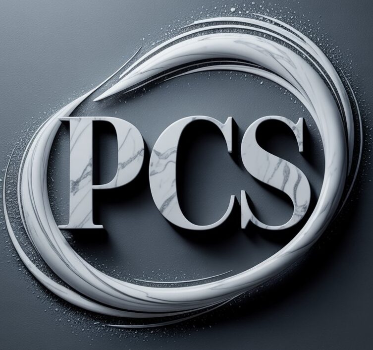 a logo design featuring the letters pcs ahztgar9qtelld wtk6dpq uu1ypzohqco zqb bp81mg